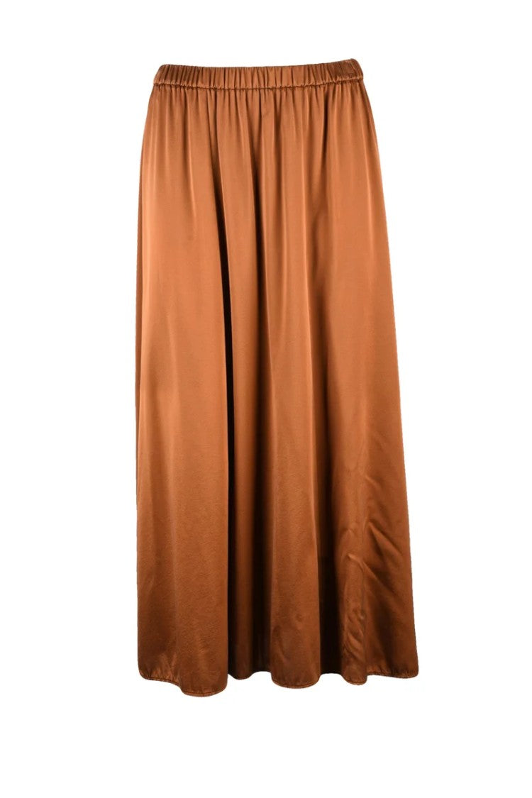 Forte Forte Long Satin Skirt - Brown