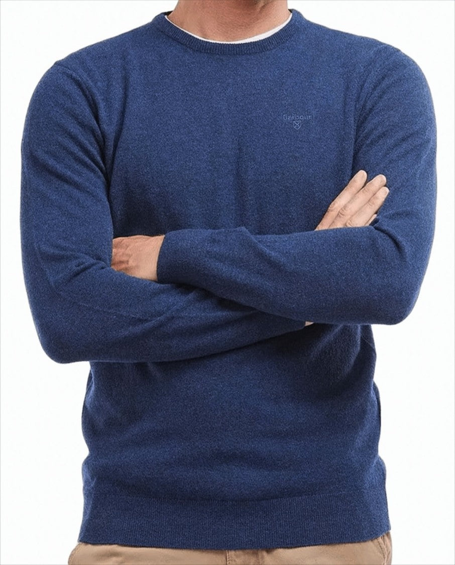 Barbour Pure Lambswool Sweater With Ribbed Cuffs