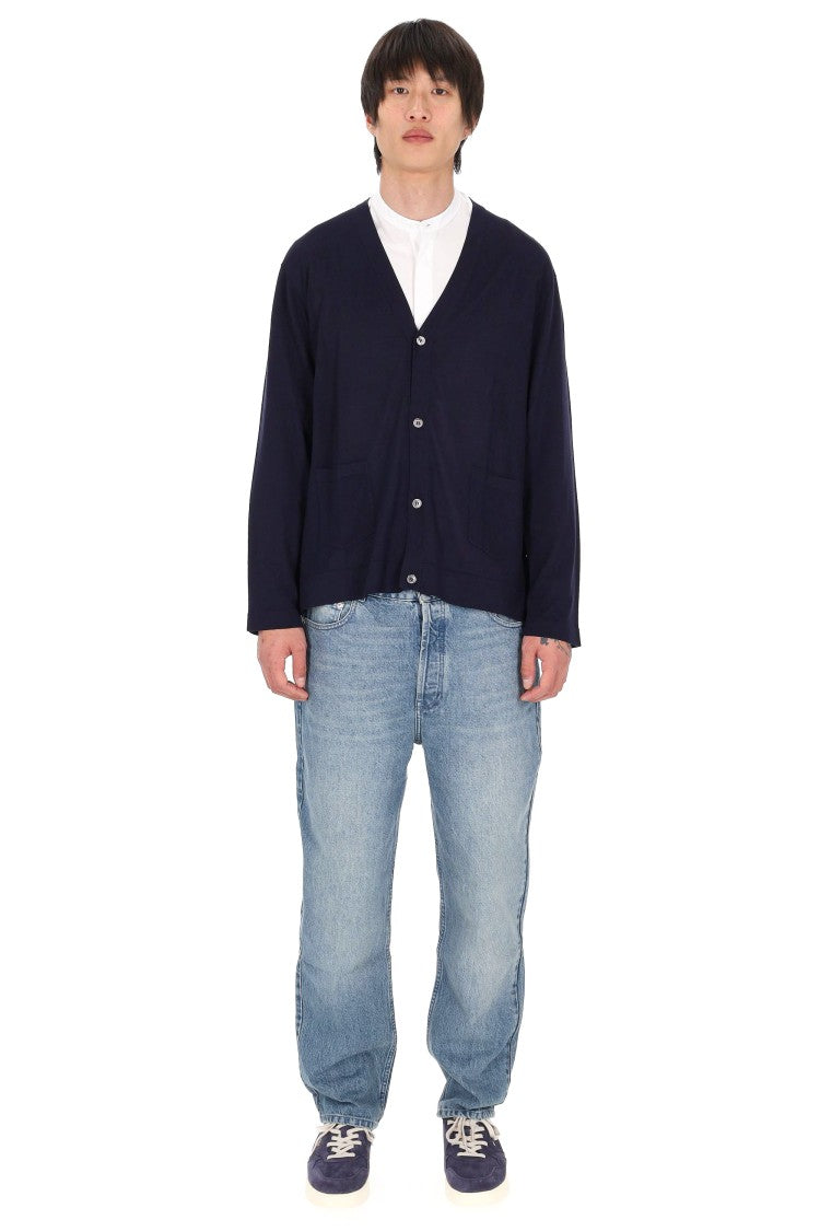 Officine Generale Mike Lightweight Lyocell-Wool Cardigan
