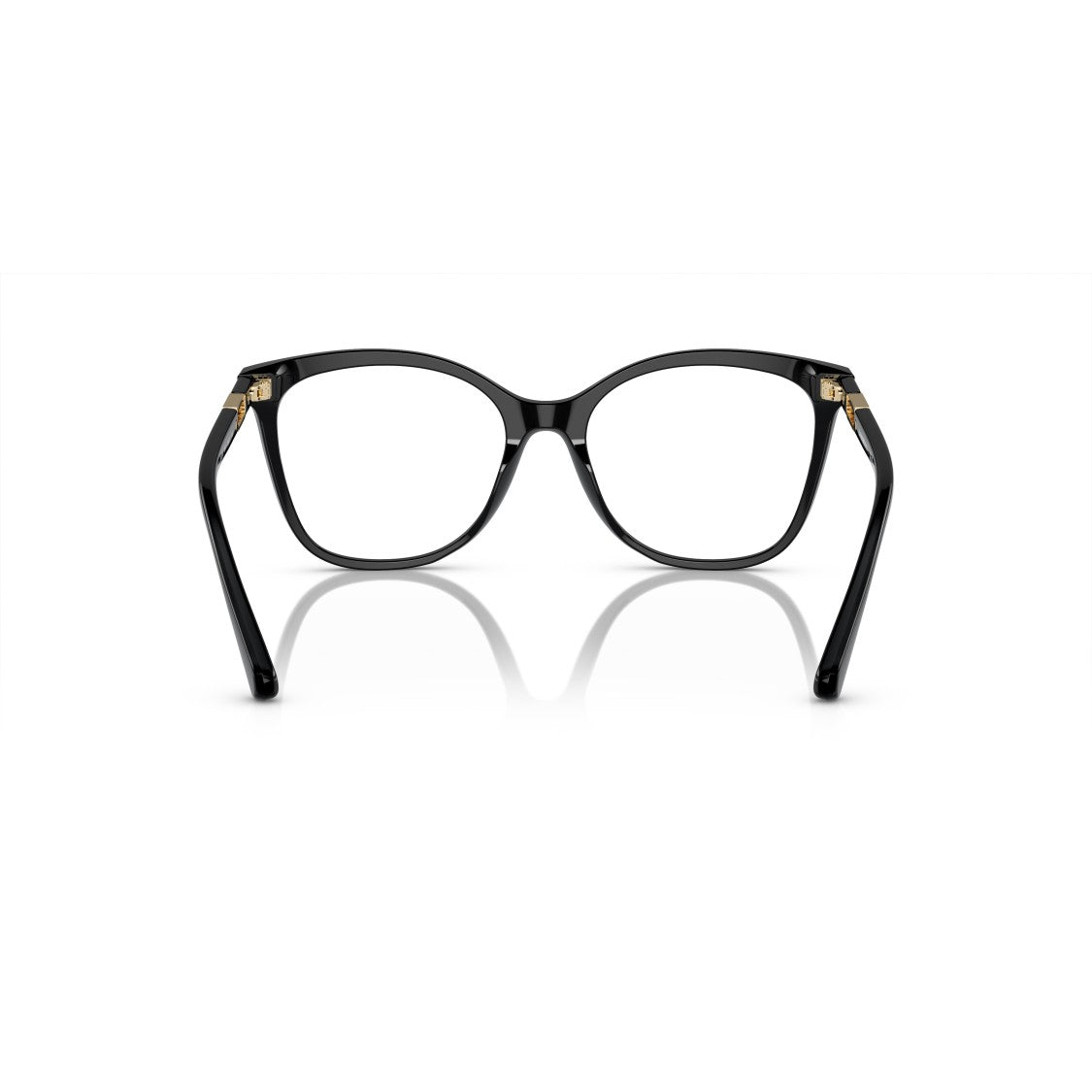 Emporio Armani Glossy Black Acetate Square Eyeglasses