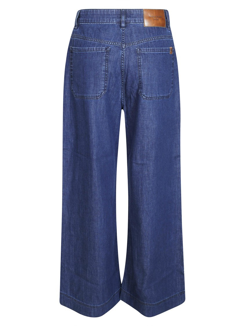 Max Mara Wkdvega Wide-Leg Cropped Denim Jeans