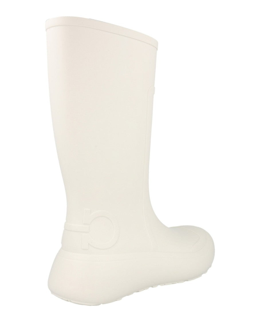 Ferragamo Gancini Logo Rain Boots