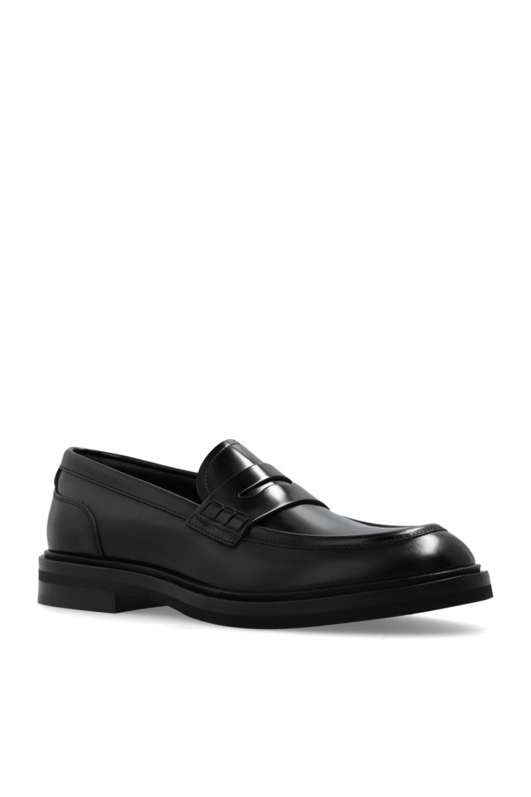 Dolce & Gabbana Black Loafers With Rounded Toe