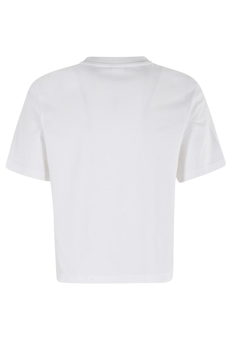 J. W. Anderson Anchor Embroidery Panelled Cropped Tshirt