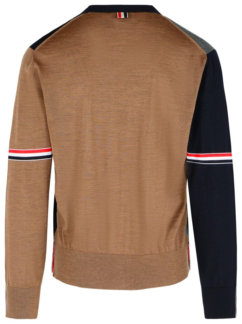 Thom Browne Fun' Multicolor Virgin Wool Cardigan