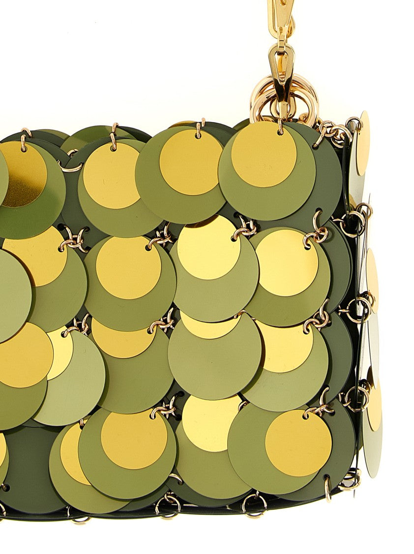 Paco Rabanne 'Kaki Sparkle Nano' Shoulder Bag