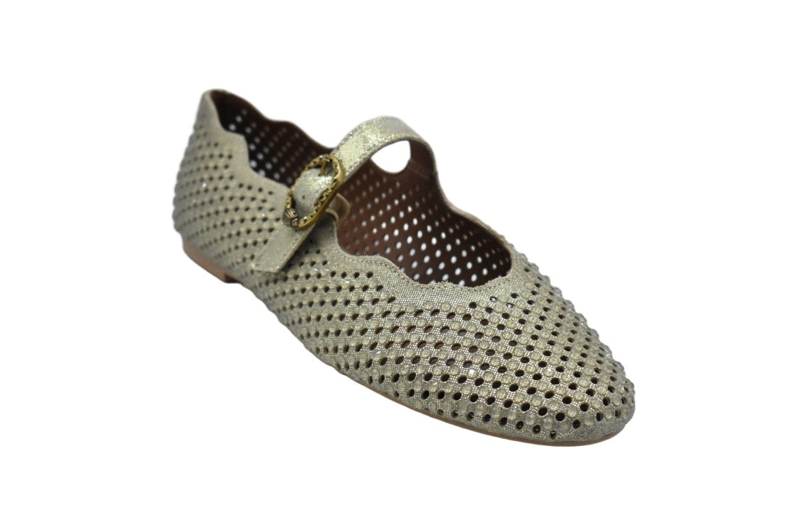 Kurt Geiger Gold Laced Chic Comfort Low Shoes