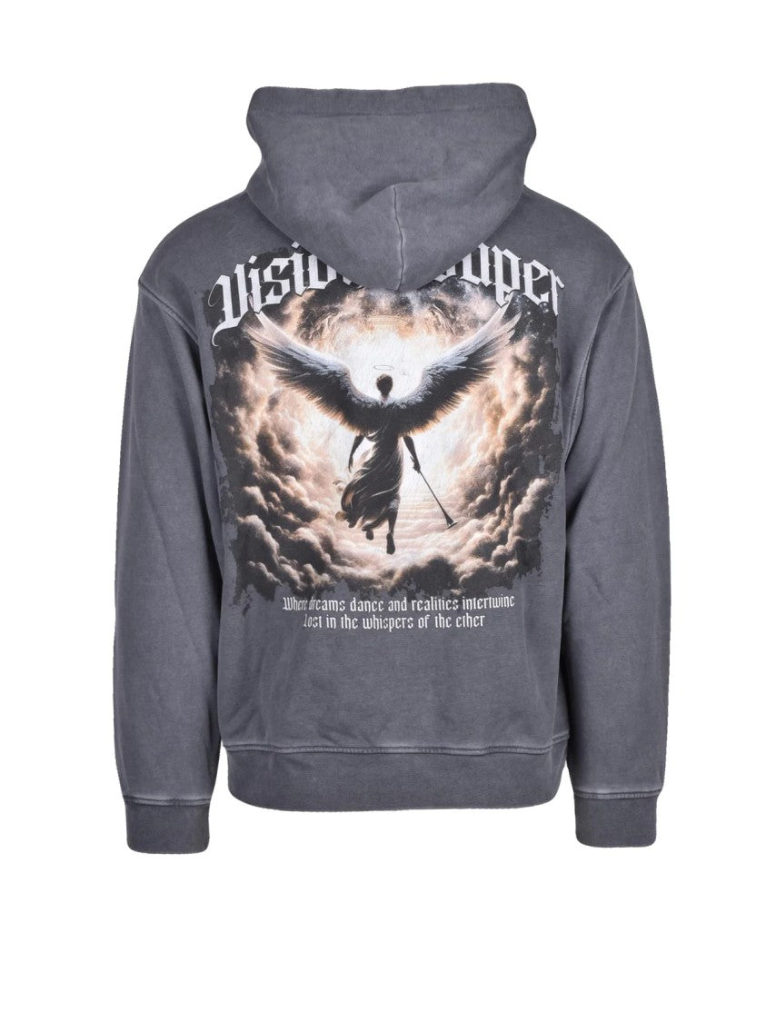 Vision Of Super Grey Relaxed Fit Graphic Detail Cotton Sweatshirt