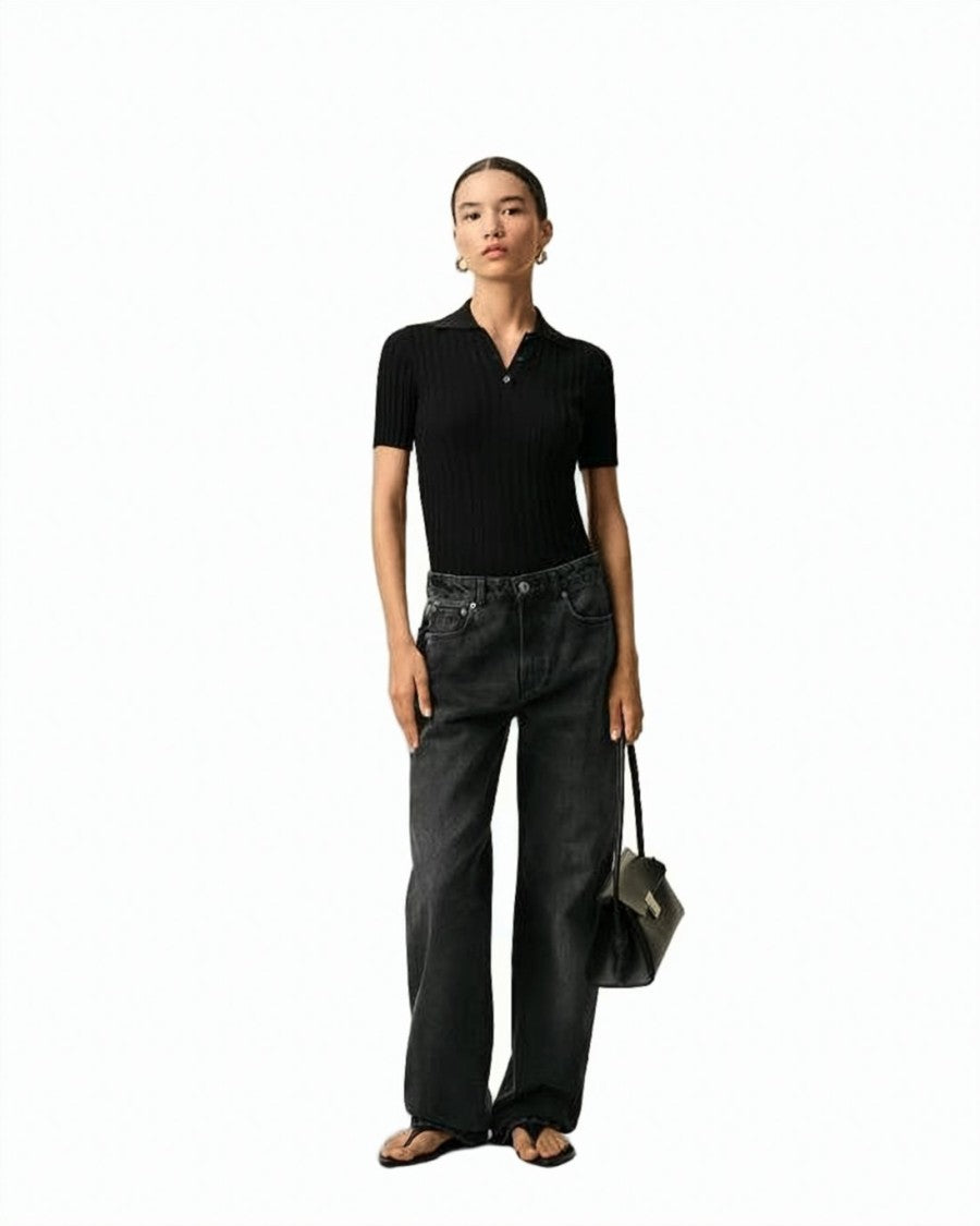 Ami Paris Relaxed Wide-Leg Cotton Jeans
