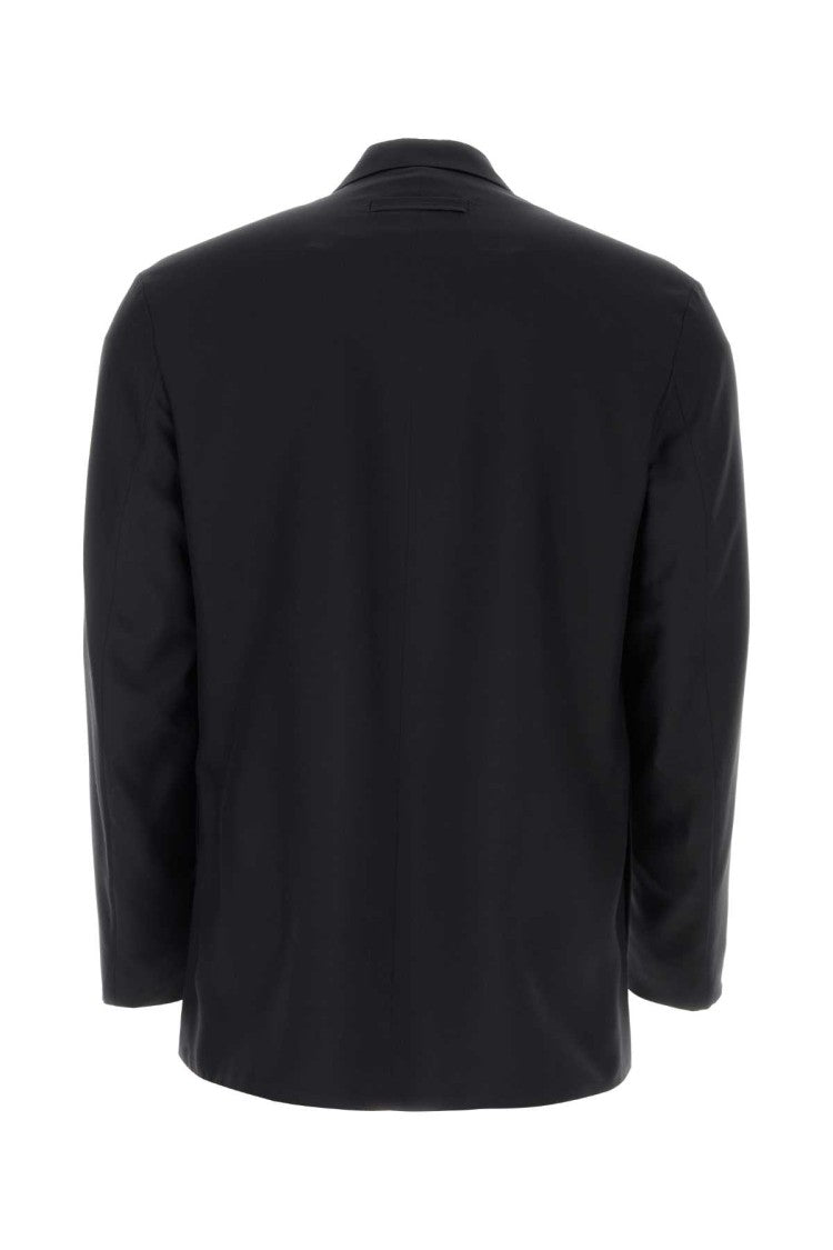 Zegna Black Silk Blazer