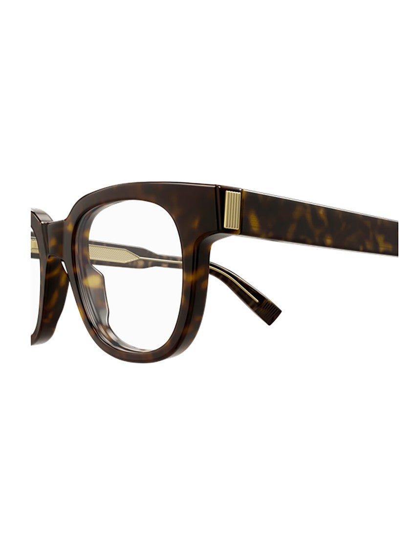 Dunhill Brown Du0117o Rectangular Gold Frames