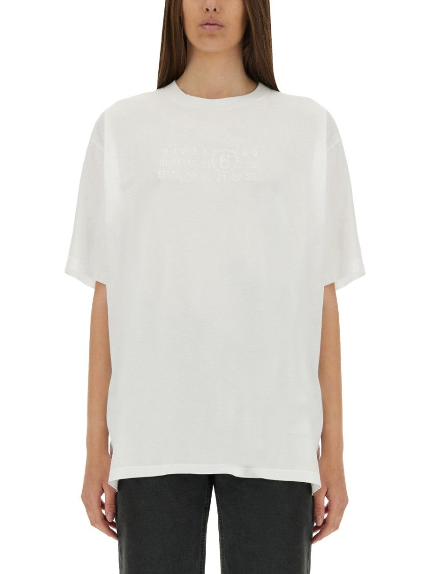 Mm6 By Maison Margiela Oversized Cotton T-Shirt With Logo Detail