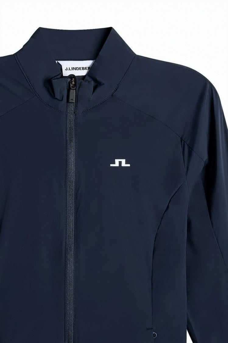 J Lindeberg Minimalist Full-Zip Jacket With Stand Collar
