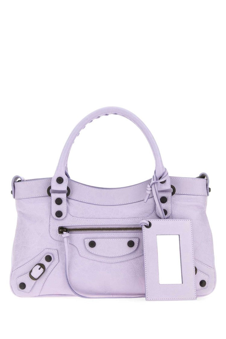 Balenciaga Lilac Leather Le City First Handbag
