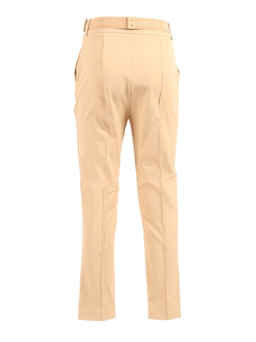 Elisabetta Franchi Tailored Slim Fit Belted Straight-Leg Pants