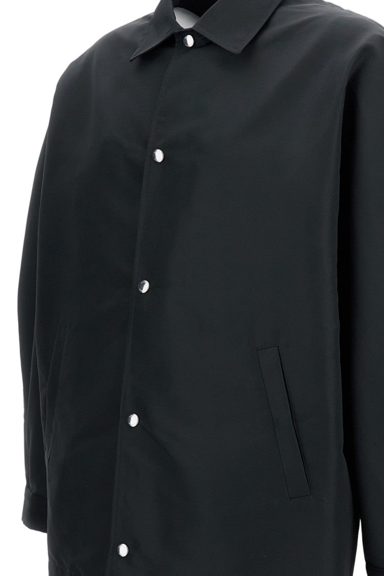 Givenchy Pointed Collar Black Button-Up Coach Jacket