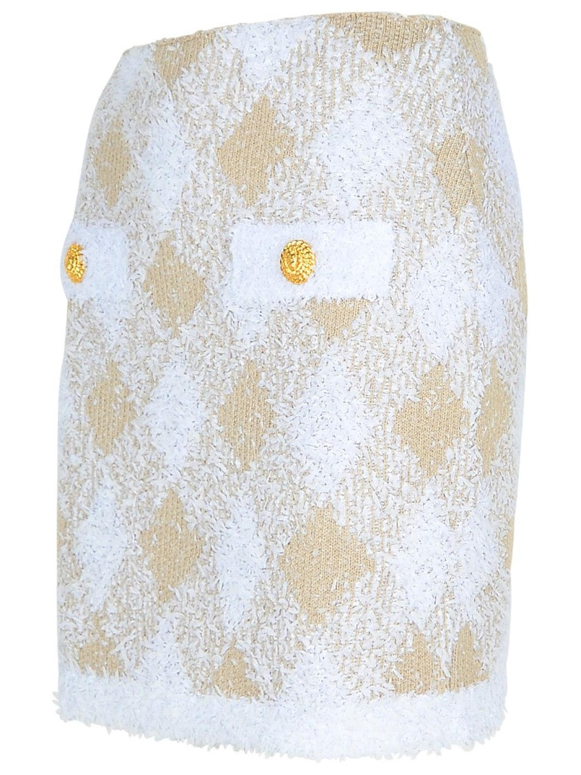 Balmain Beige Polyamide Blend Skirt