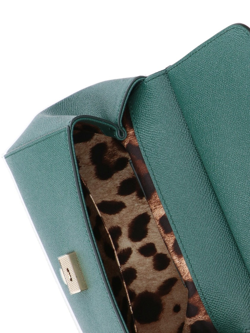 Dolce & Gabbana Sicily Green Medium Calfskin Shoulder Bag