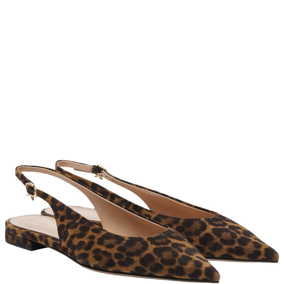 Gianvito Rossi Suede Slingback Flats
