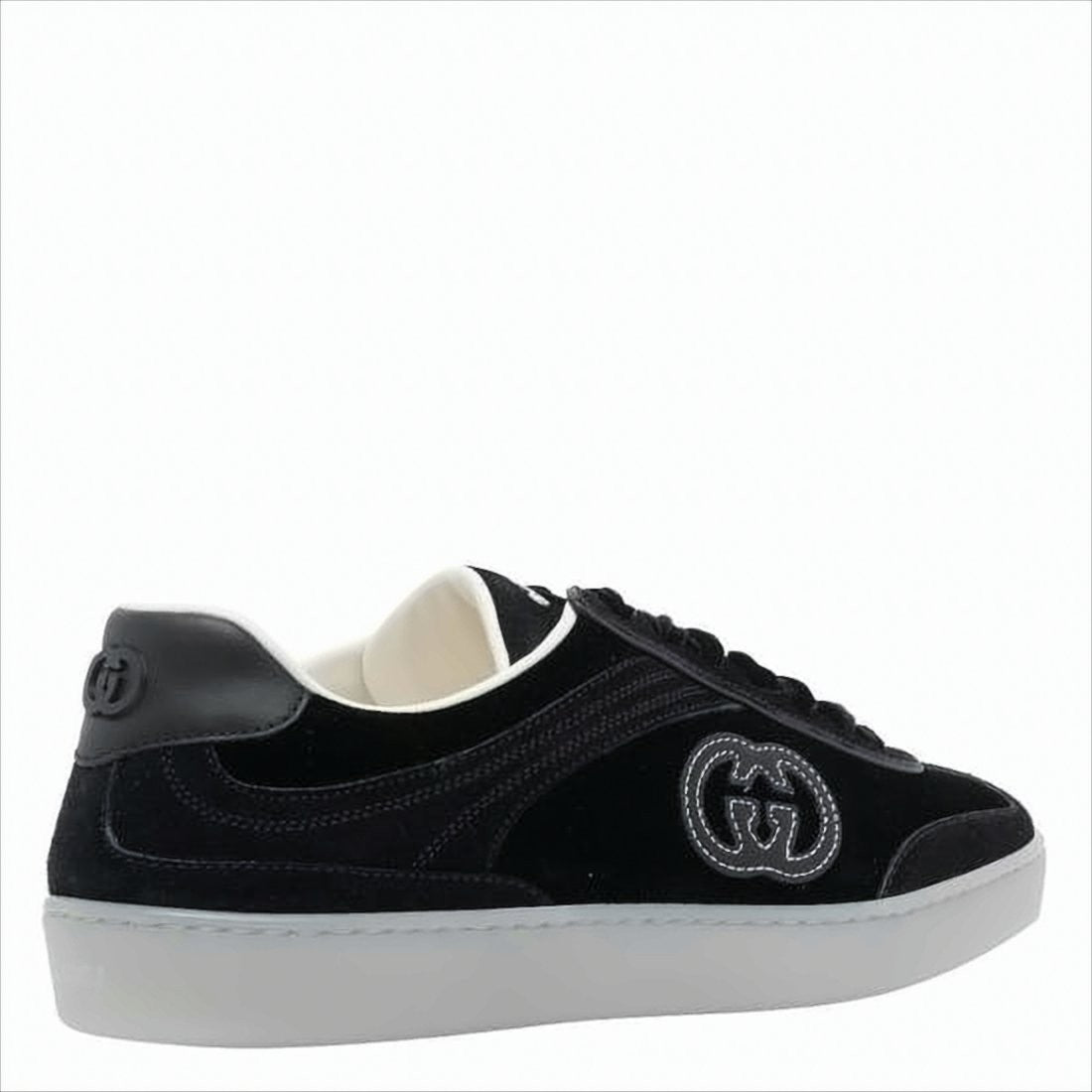 Gucci Velvet Low-Top Sneakers With Contrasting Rubber Sole