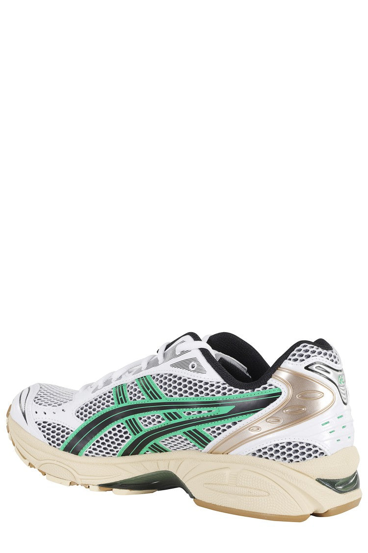 Asics White Beige Gel Kayano 14 Faux-Leather Sneakers