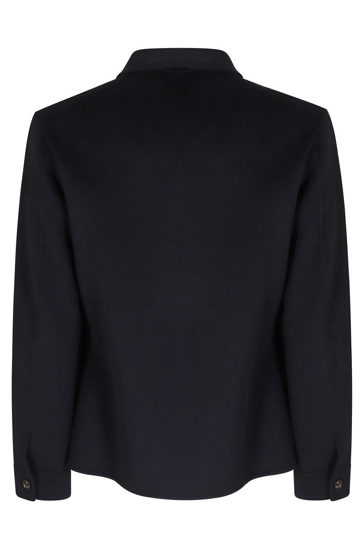 Montecore Blue Short Flap Pockets Boiled Wool Jacket