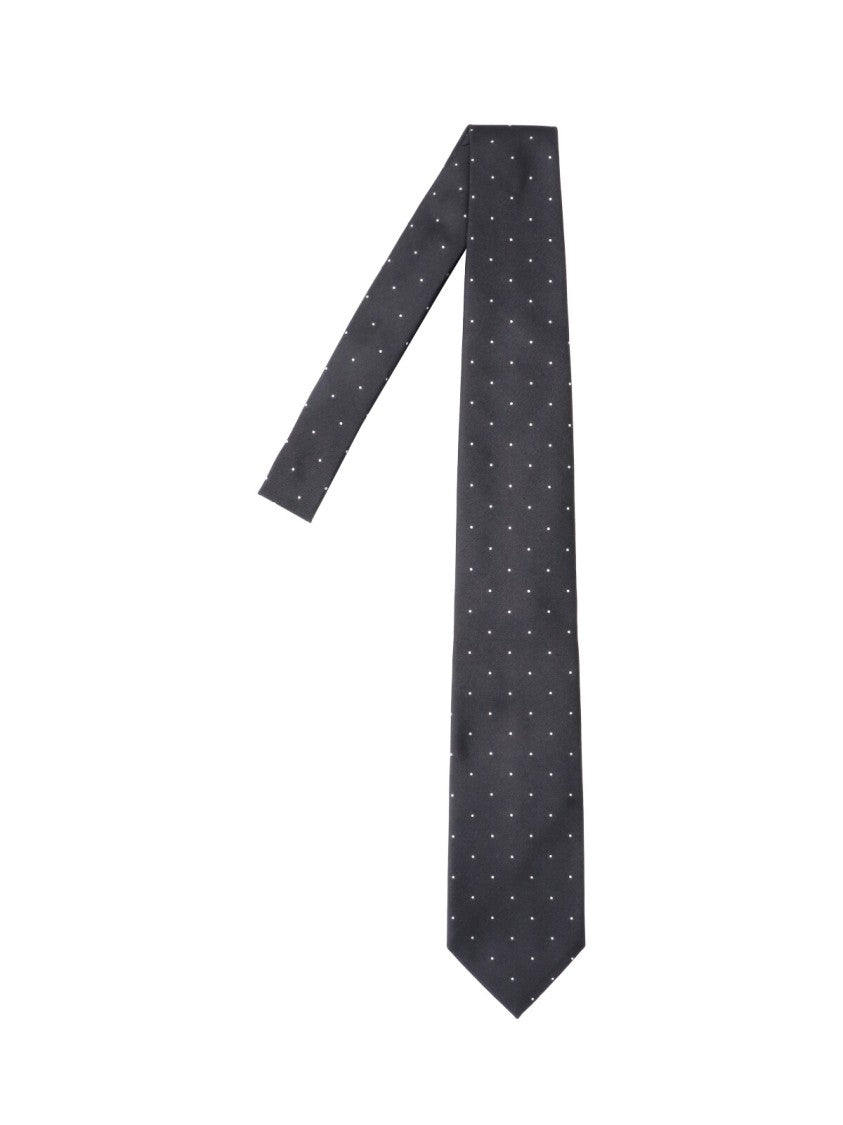 Tom Ford Adjustable Polka Dot Mulberry Silk Necktie