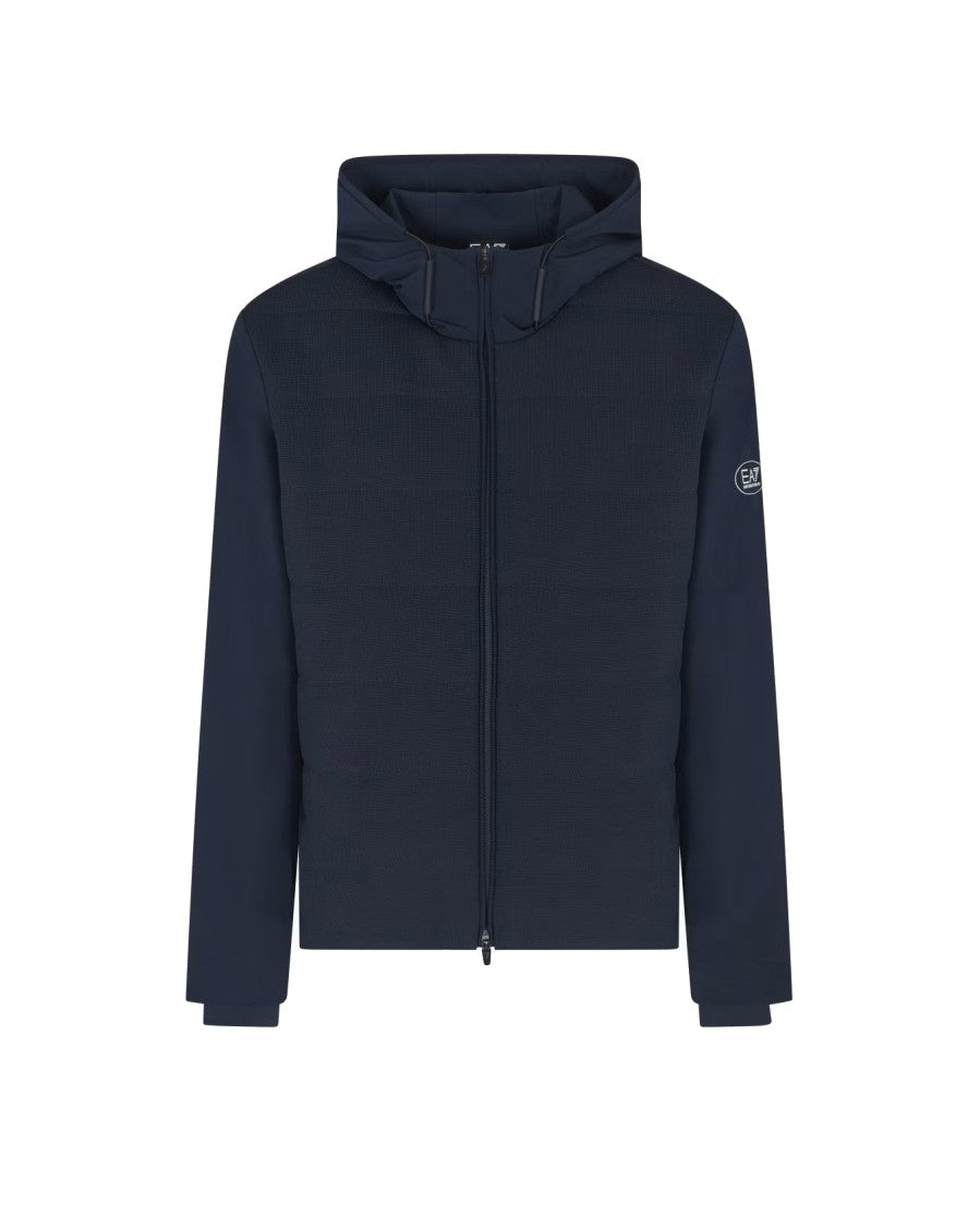 Ea7 Emporio Armani Regular Fit Bomber Jacket With Drawstring Hood