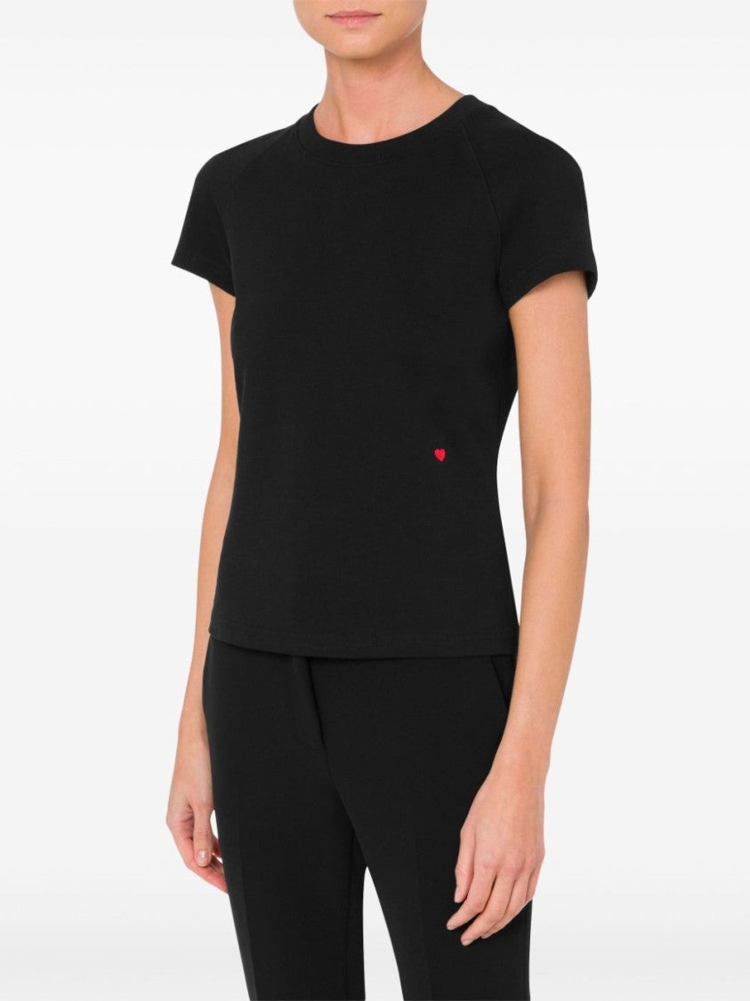 Moschino Cotton Heart Motif Short-Sleeve Top