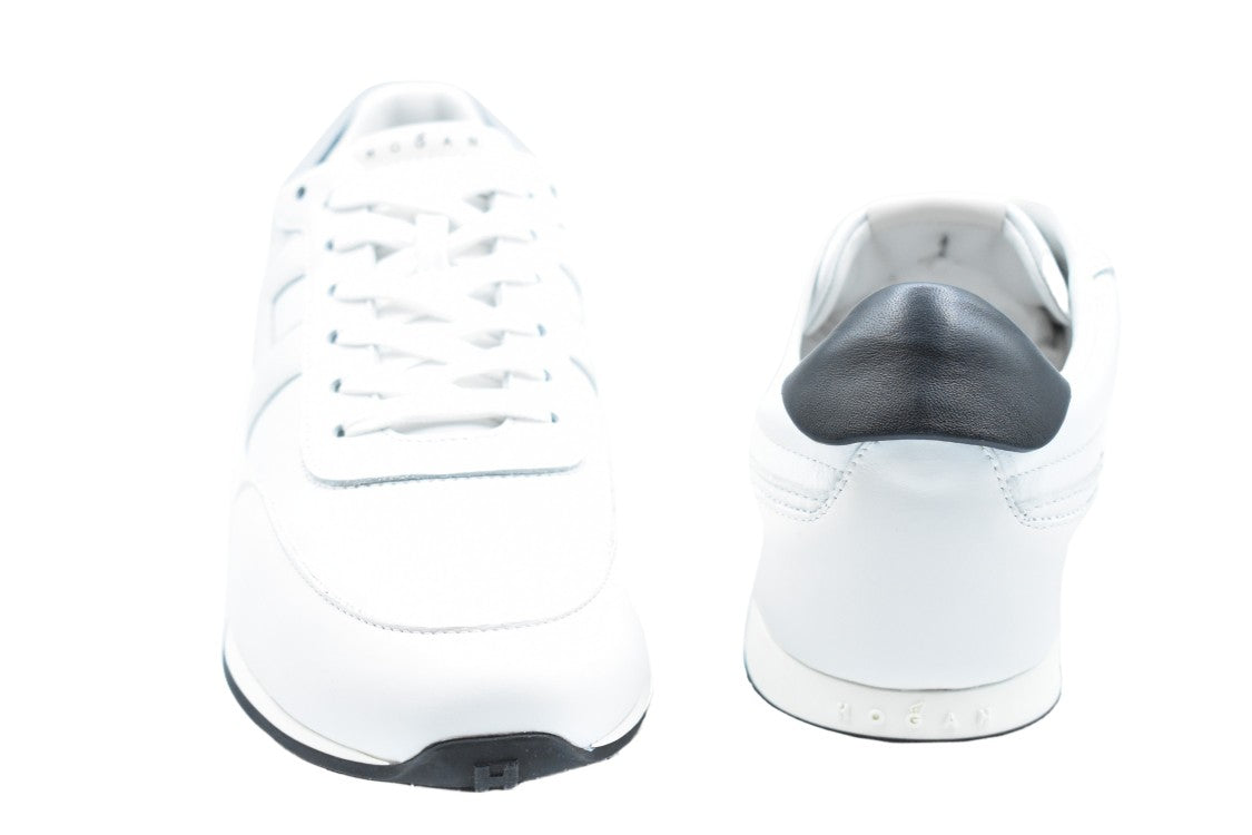 Hogan Vintage-Inspired White Sneakers With H-Stud Details