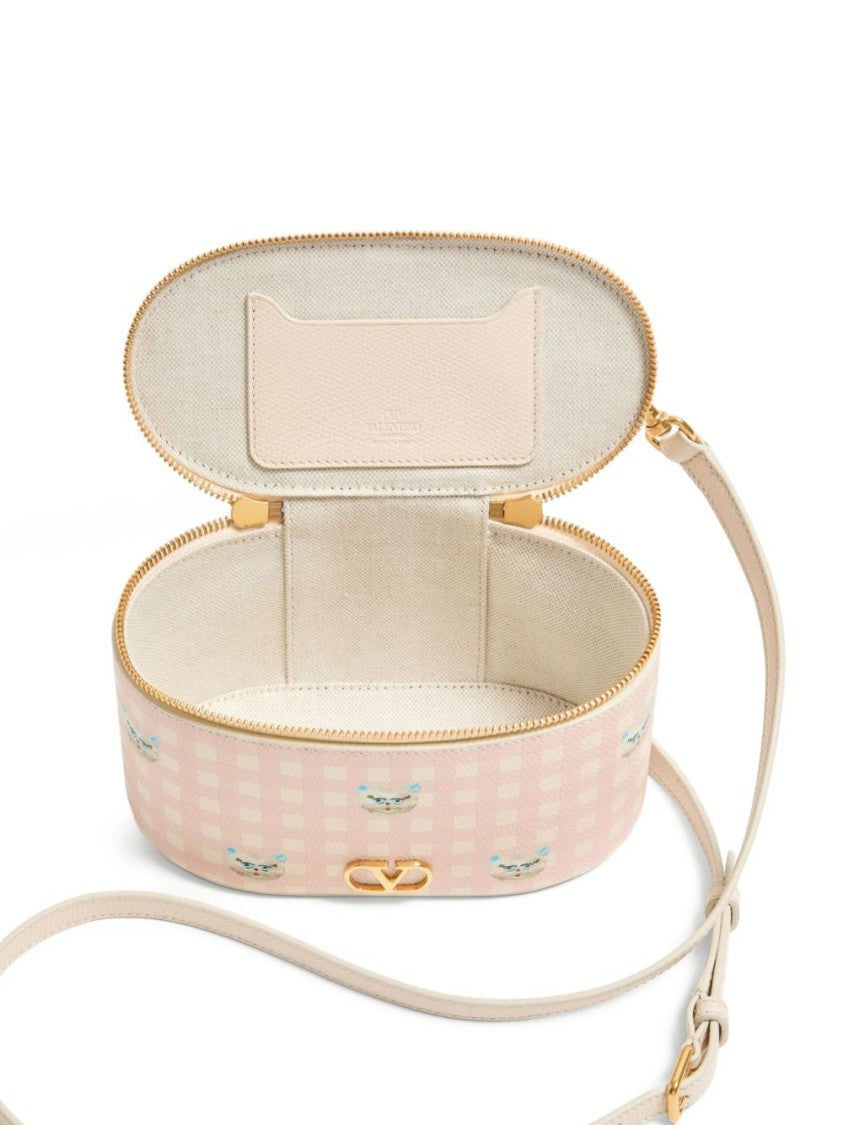 Valentino Garavani Oval-Shape Handbag With Gingham Pattern