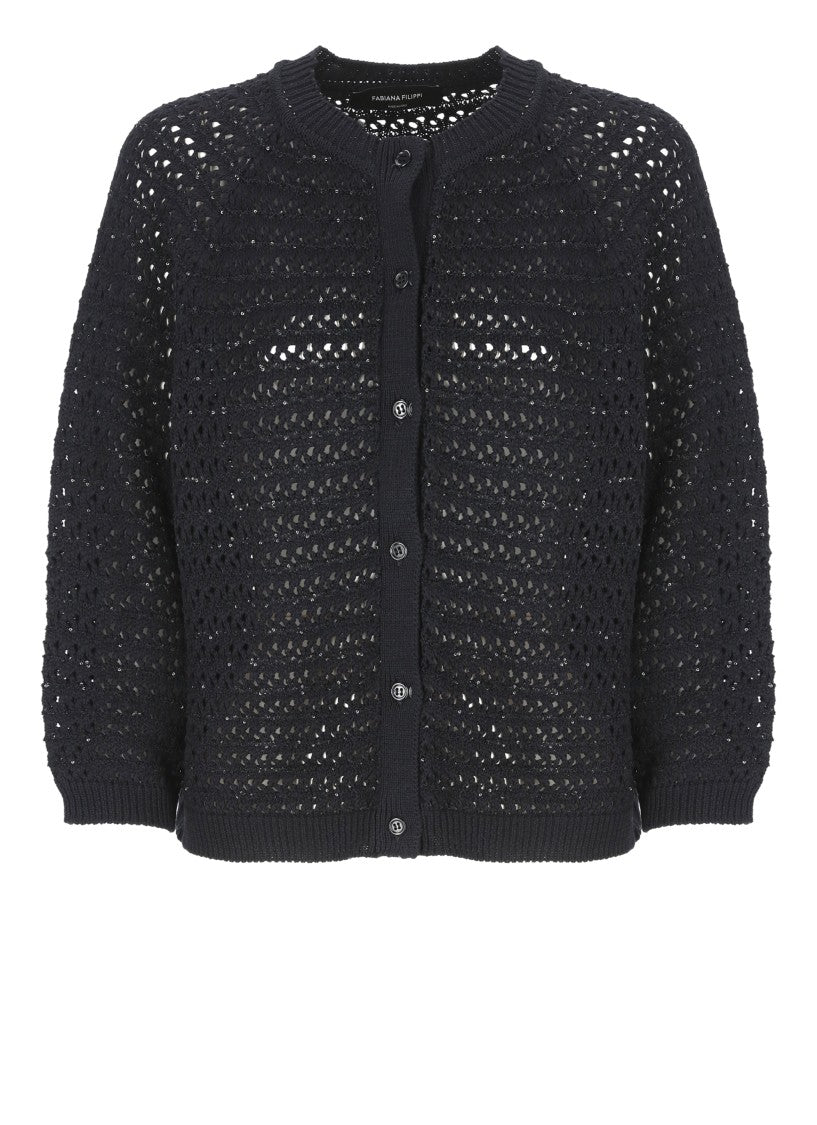 Fabiana Filippi Blue Cotton Sweater