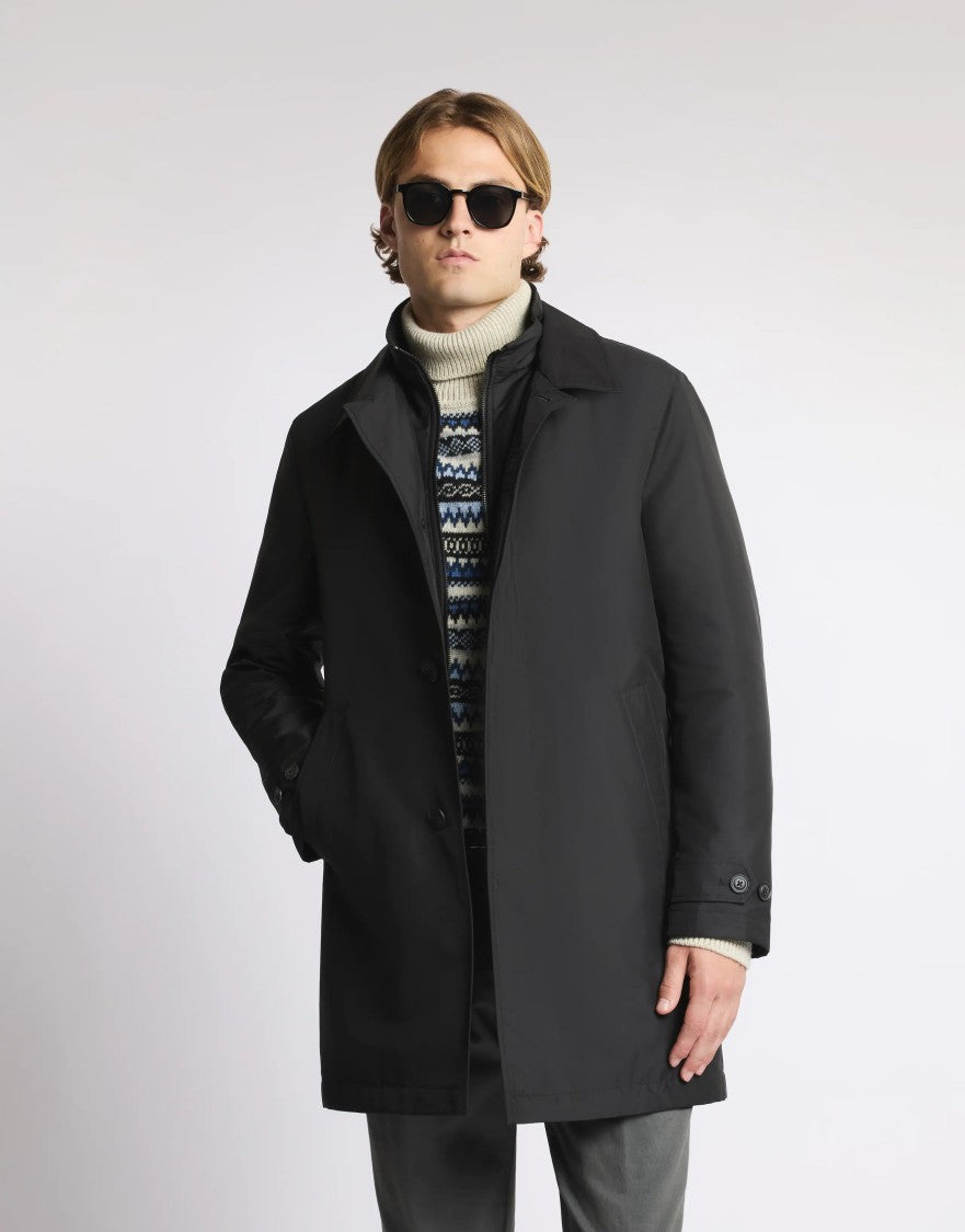Fay Double-Breasted Cotton Jacket With Design