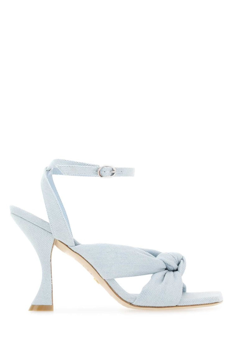 Stuart Weitzman Light-Blue Denim Playa Sandals