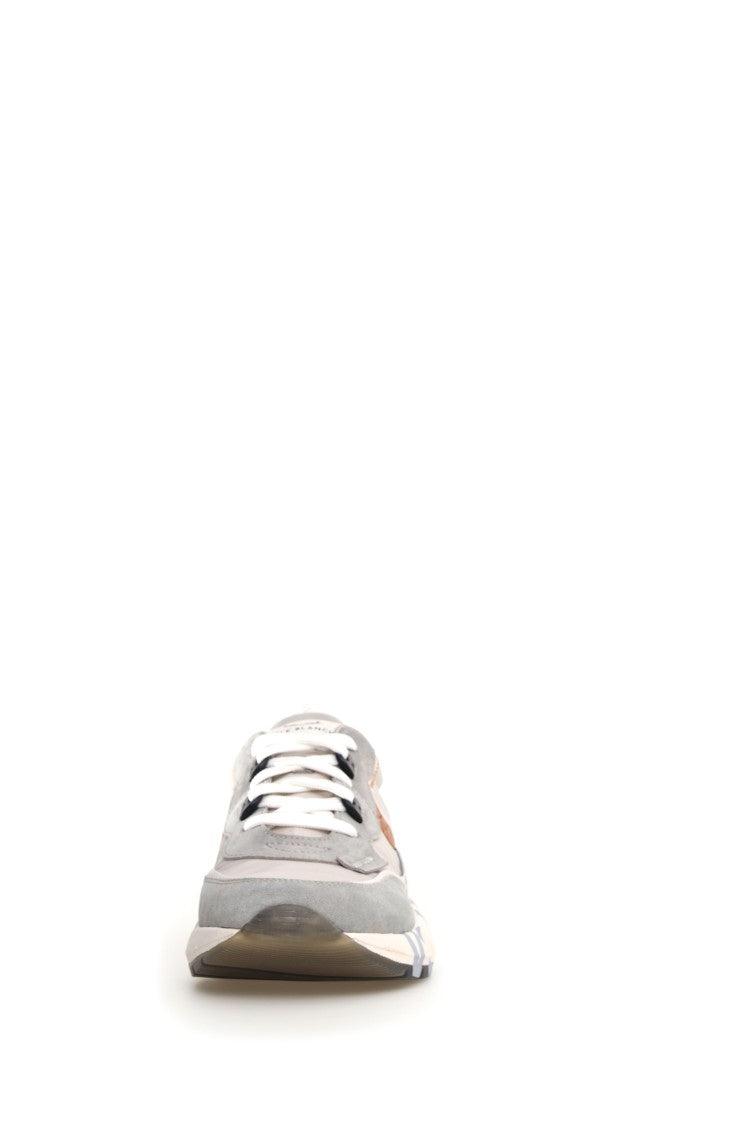 Voile Blanche Grey Suede Technical Notched Sole Sneakers