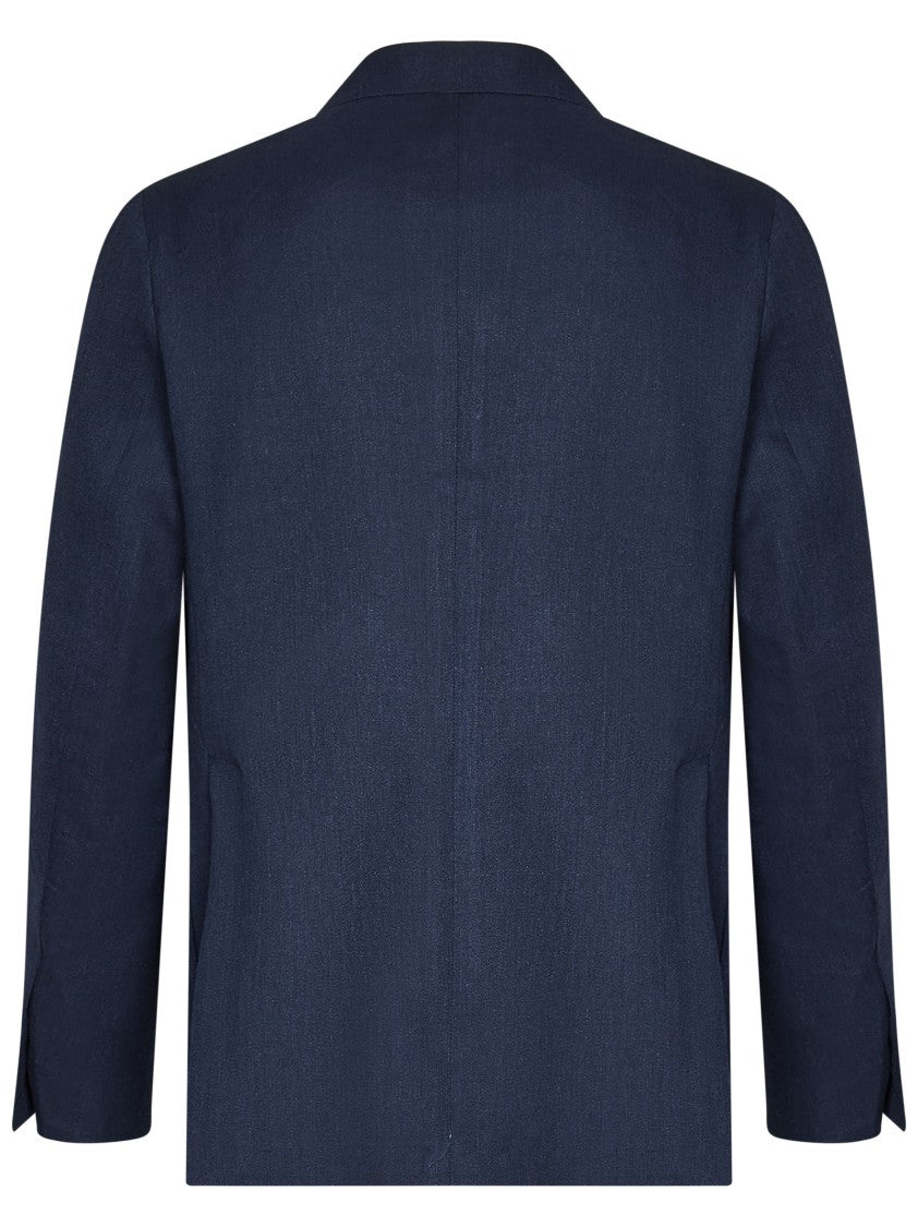 Franzese Collection Vintage Blue Linen Blazer