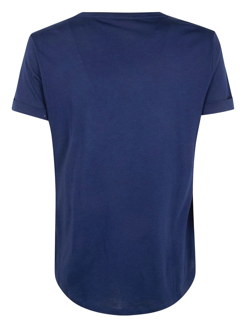 Lauren Ralph Lauren Navy Blue Cotton Pullover Tshirt