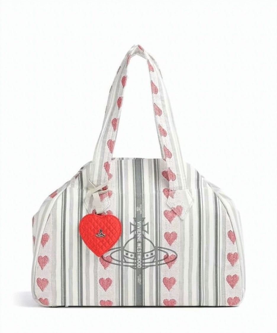 Vivienne Westwood Structured Shoulder Bag With Textured Linen