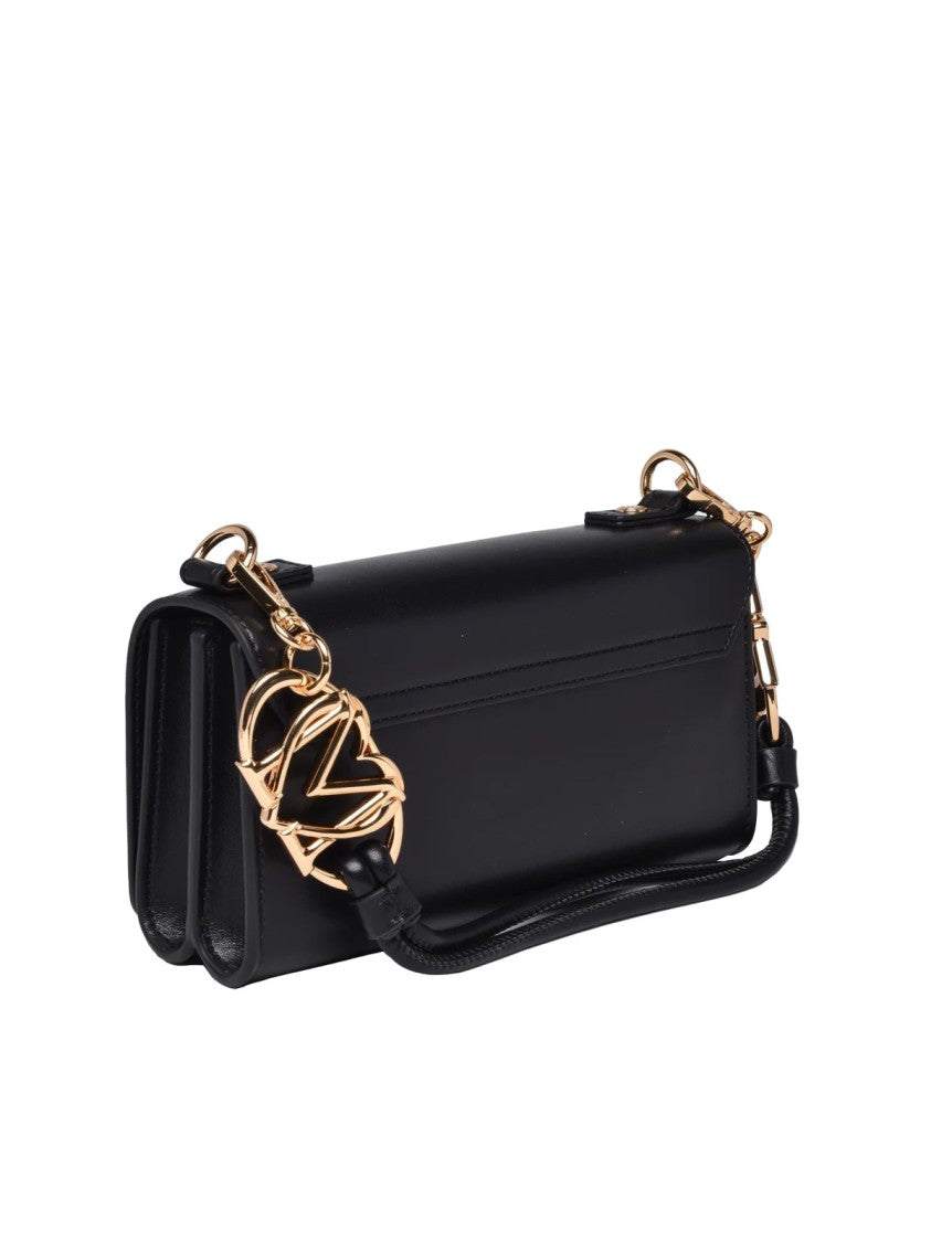 Love Moschino Shoulder Bag With Internal Compartments And Gold-Tone Accents