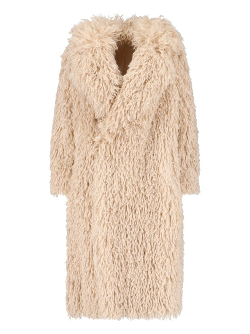 Tagliatore Faux Fur Coat – Beige