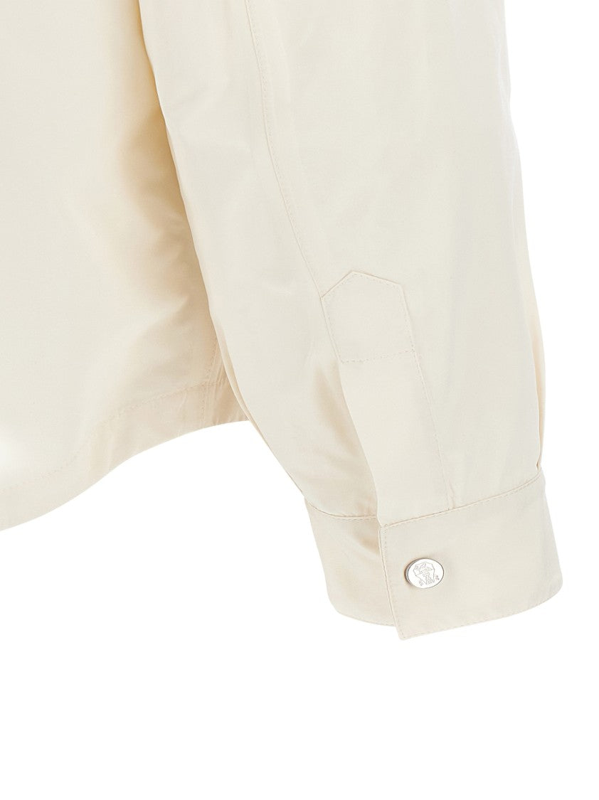 Brunello Cucinelli Water-Repellent Fabric Overshirt With Cuffed Sleeves
