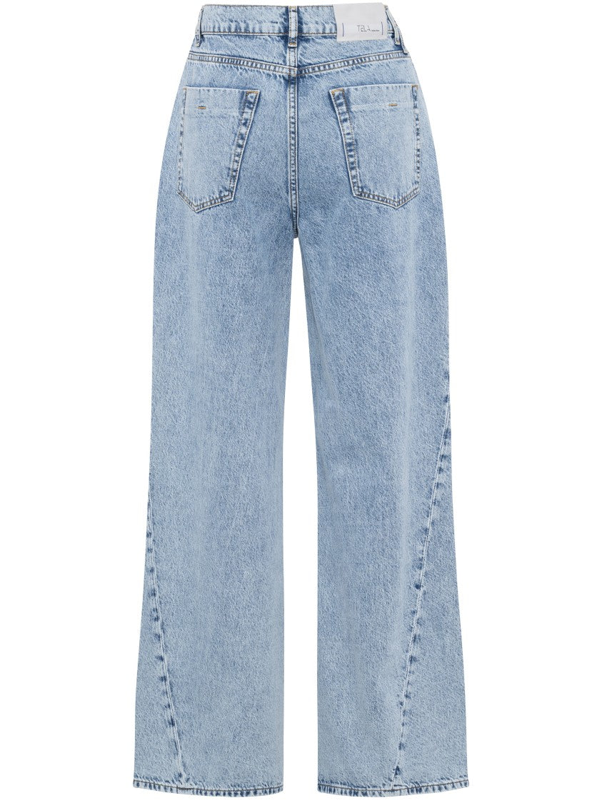 Tela Light Blue Brandon High-Waisted Wide-Leg Jeans