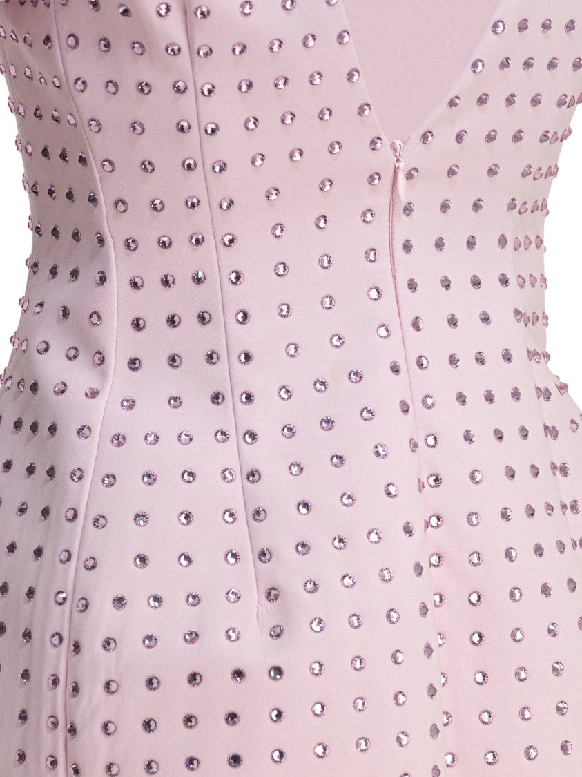 Max Mara Fitted Pink Dress With Embellishments