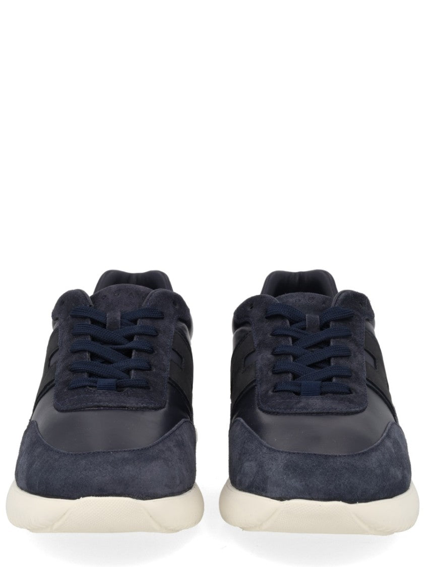 Hogan Blue Suede Sneaker Calfskin Mutton Sneakers