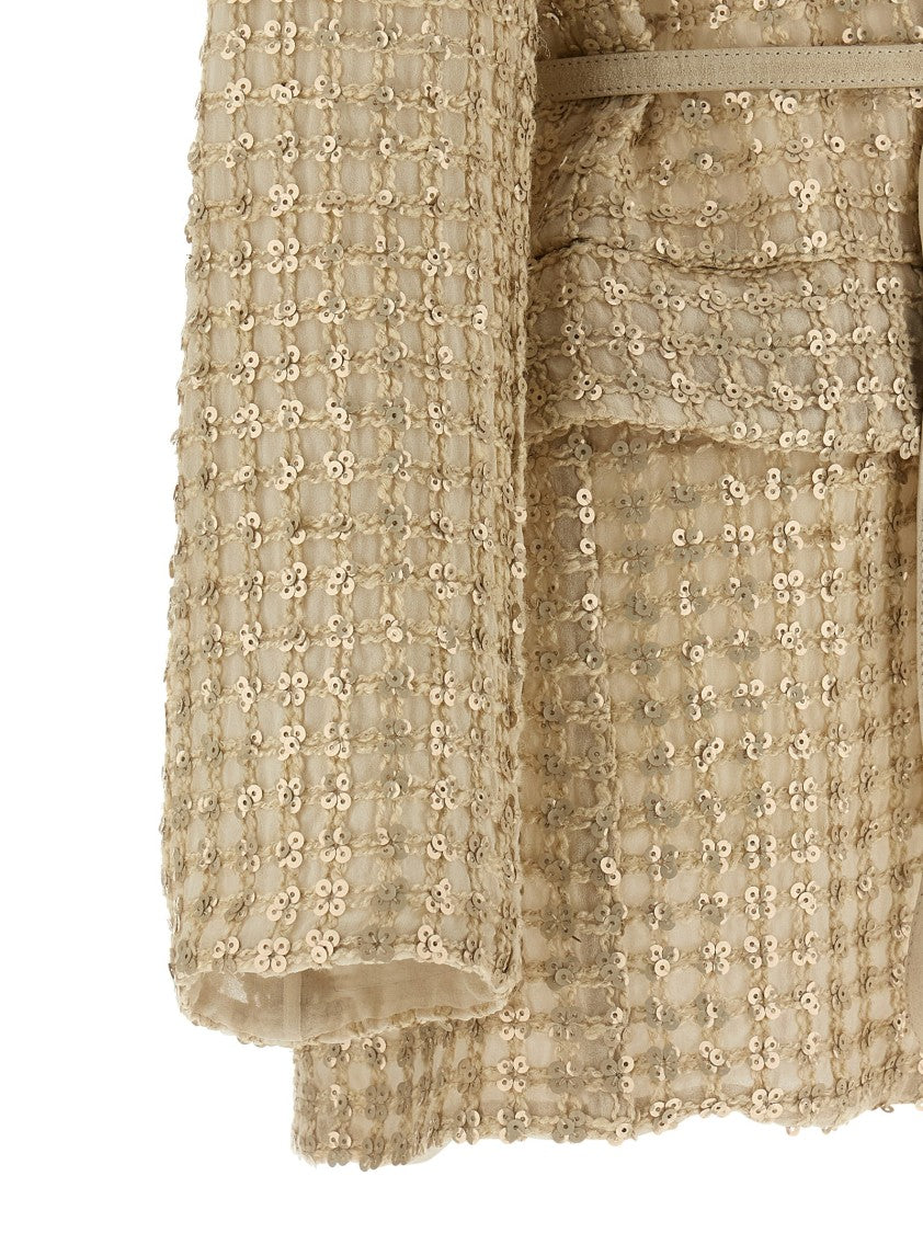 Brunello Cucinelli 'Dazzling Net Embroidery' Organza Blazer