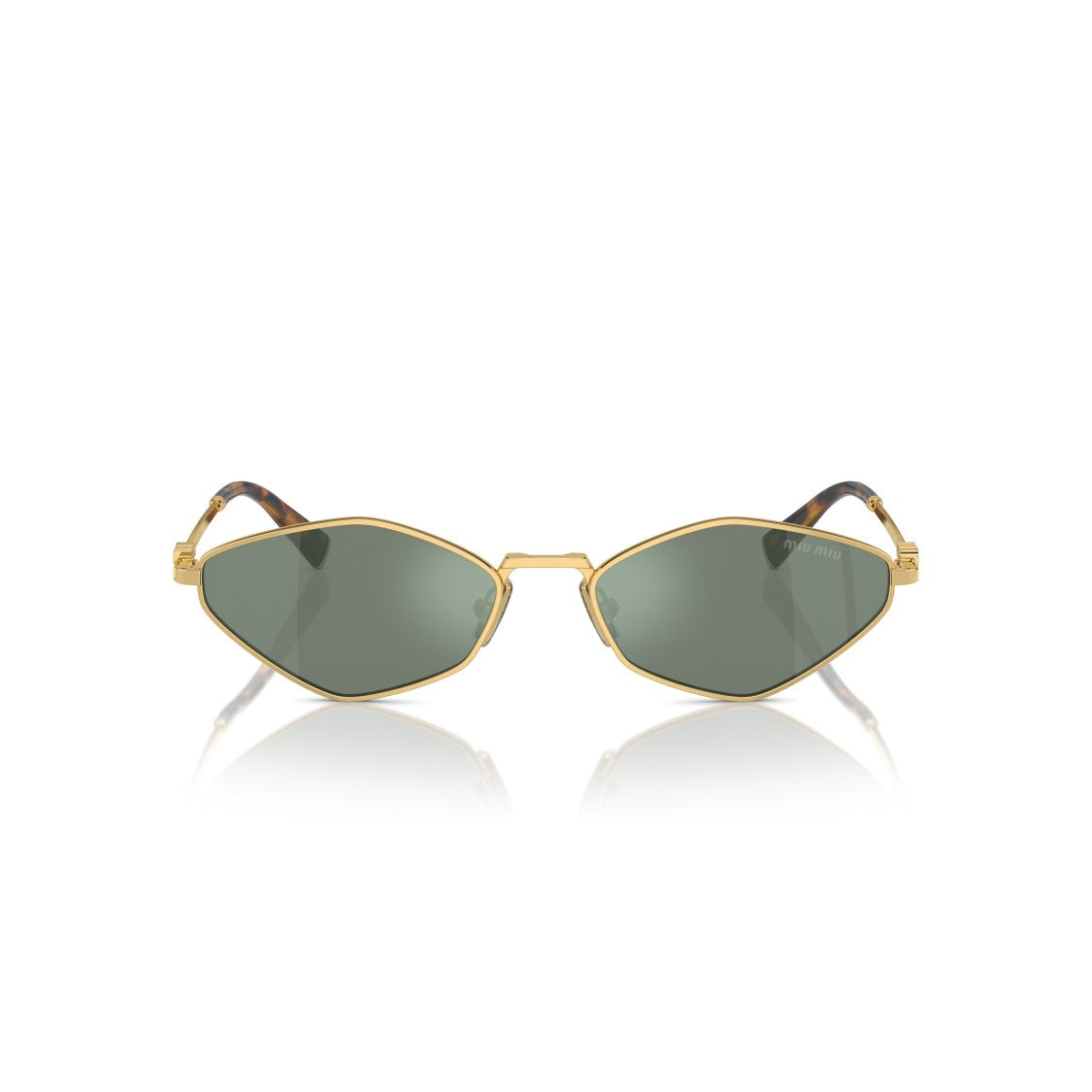 Miu Miu 0Mu 56Zs Geometric Gold-Tone Metal Sunglasses