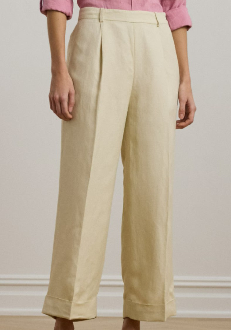 Lauren Ralph Lauren Wide-Leg Cropped Pants With High Waist