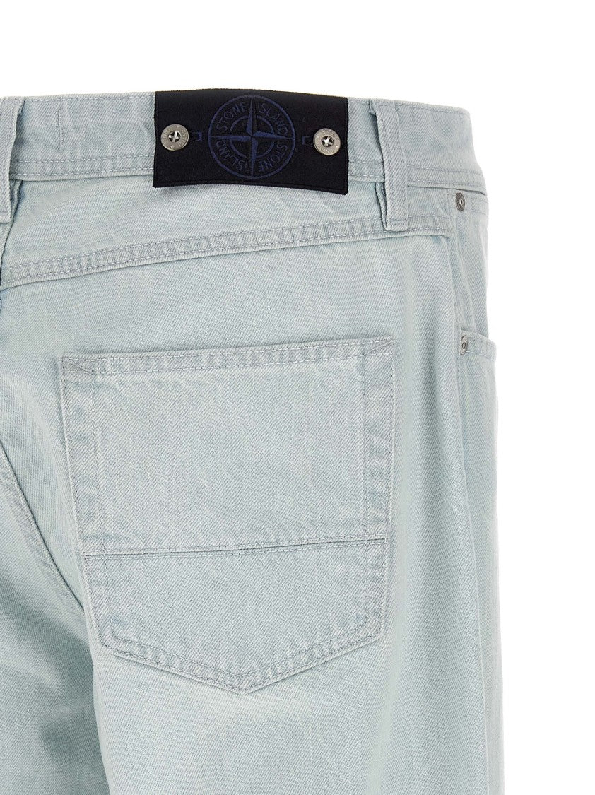 Stone Island Bleached Indigo Denim Jeans