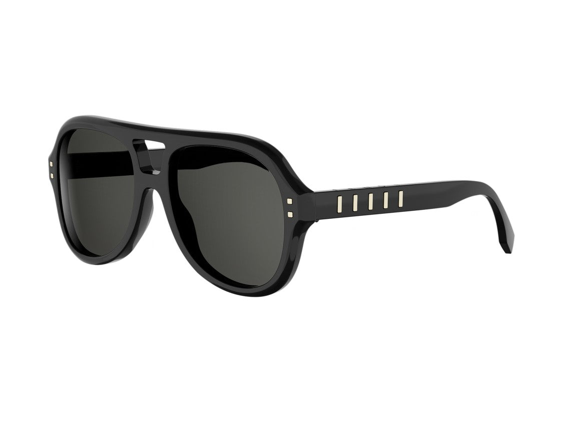 Fendi Fe40232i Black Oversized Aviator Sunglasses