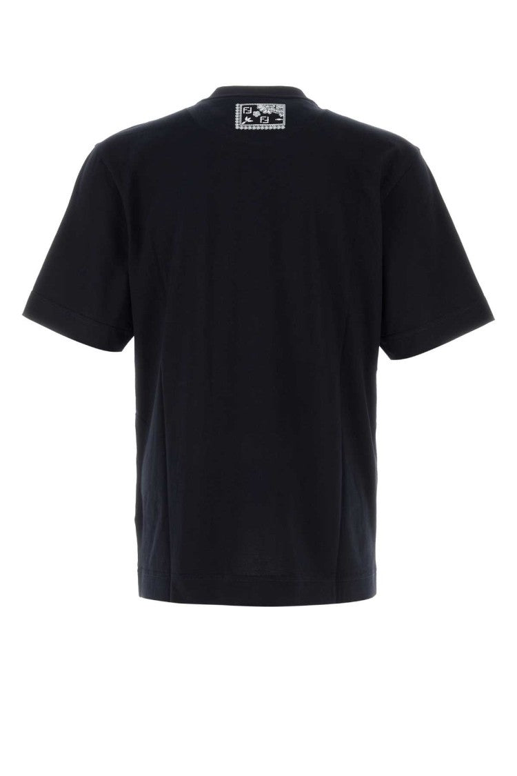 Fendi Midnight Blue Cotton T-Shirt